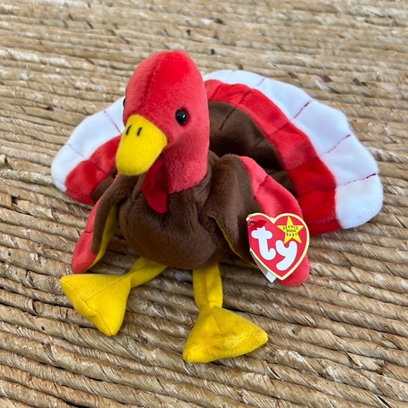 🦃 TY Beanie Baby "Original" GOBBLES the Turkey. Rare / Retired. Vintage. NWT. - Picture 1 of 8